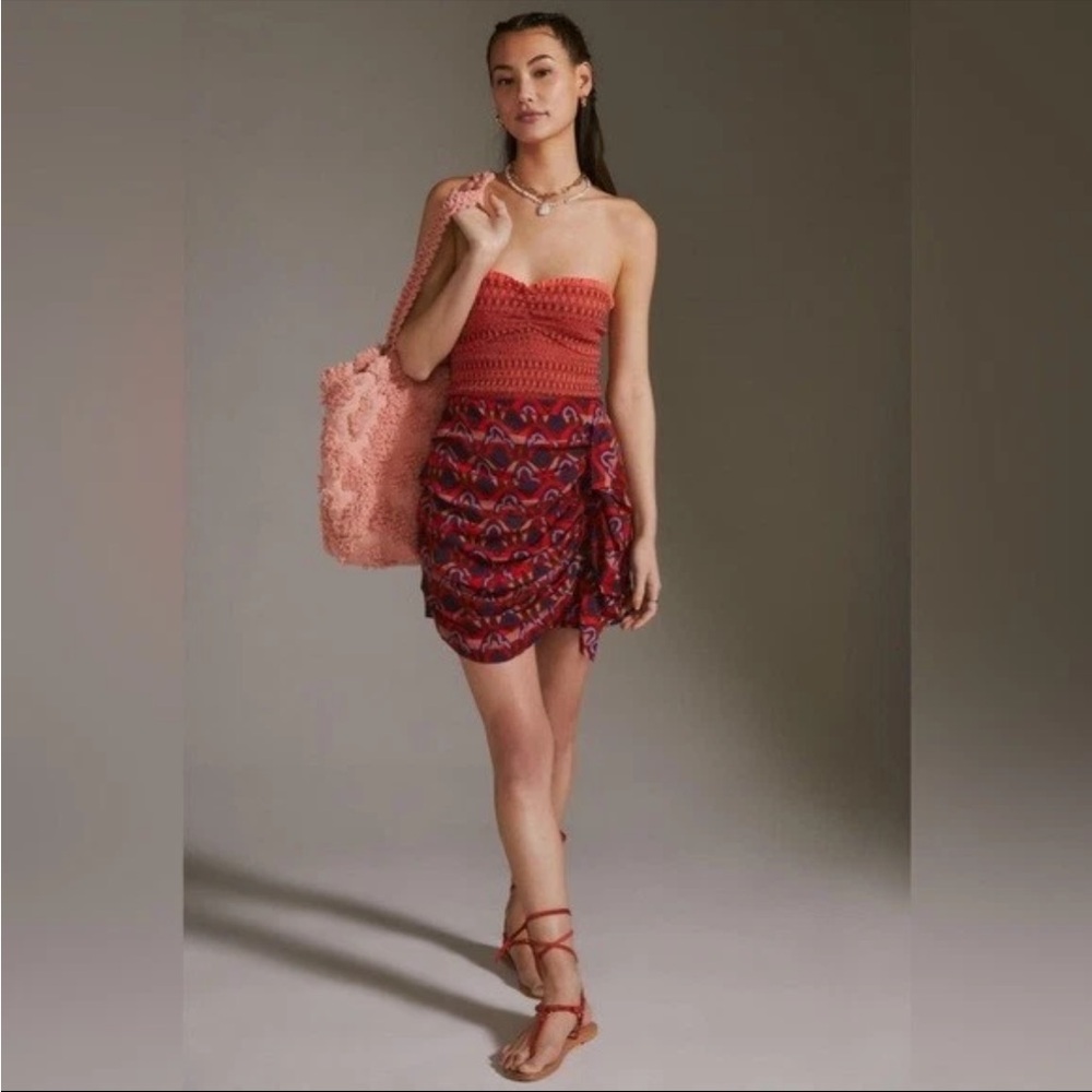 NWT Anthropologie Dolan Ruched Ruffle Mini Skirt XS